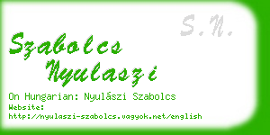 szabolcs nyulaszi business card